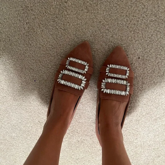 Rhinestone Mauve Flats - Picture 9 of 11